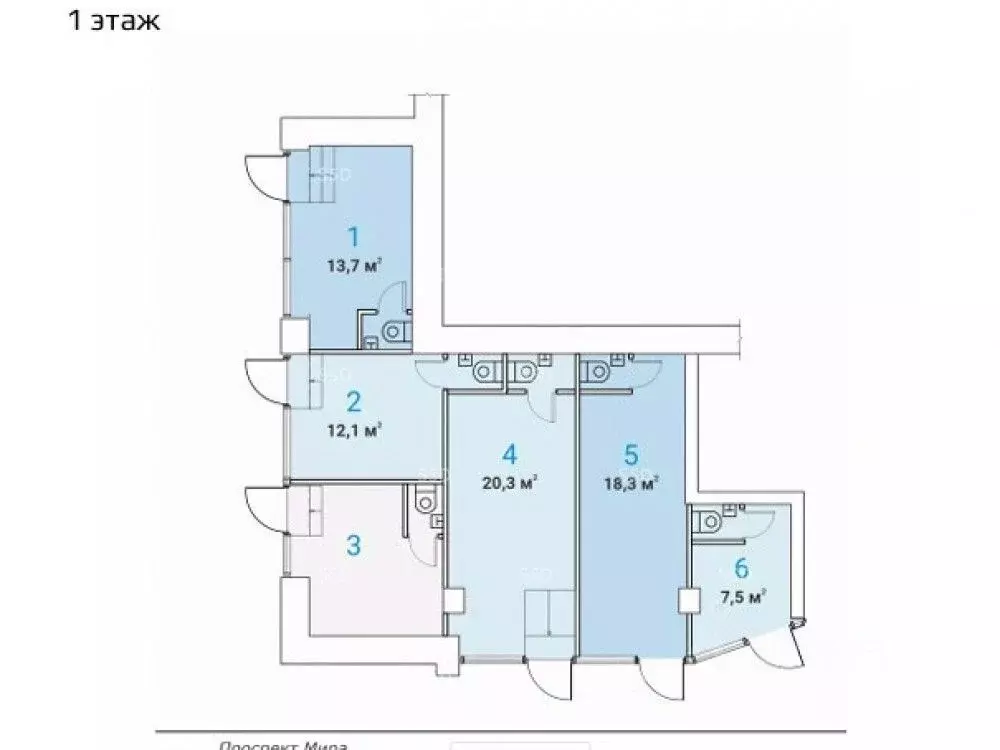 Торговая площадь в Москва просп. Мира, 97 (20 м) - Фото 2