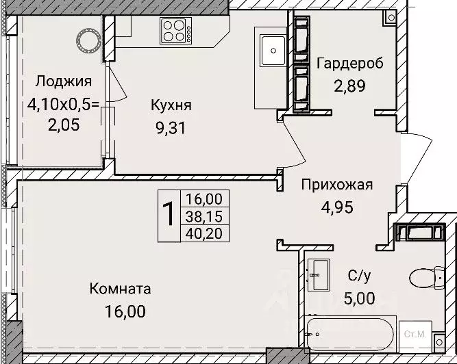1-к кв. Севастополь ул. Братьев Манганари, 30к1 (40.2 м) - Фото 0