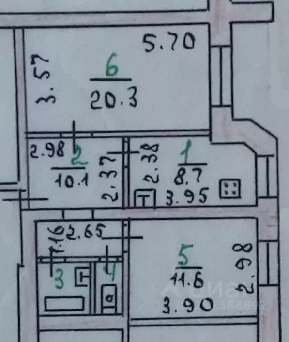 2-к кв. Орловская область, Орел Московское ш., 163А (54.5 м) - Фото 0