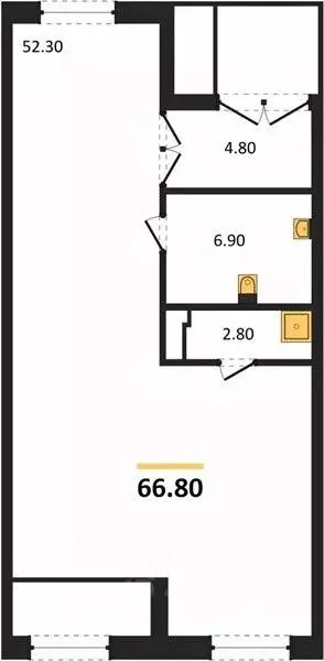 помещение свободного назначения в москва ул. красного маяка, 2 (67 м) - Фото 0