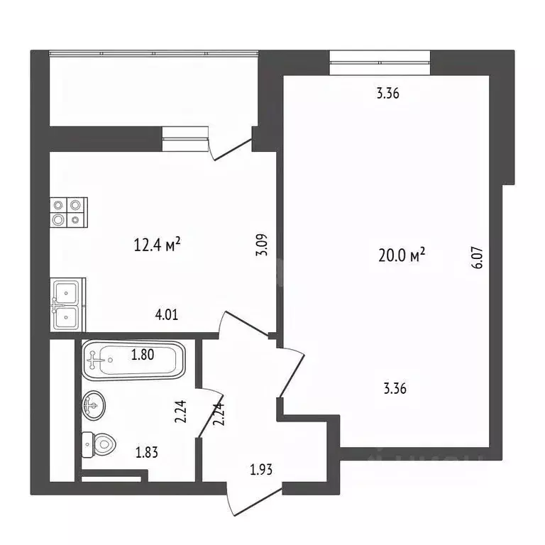 1-к кв. Москва ул. Демьяна Бедного, 17 (42.0 м) - Фото 2