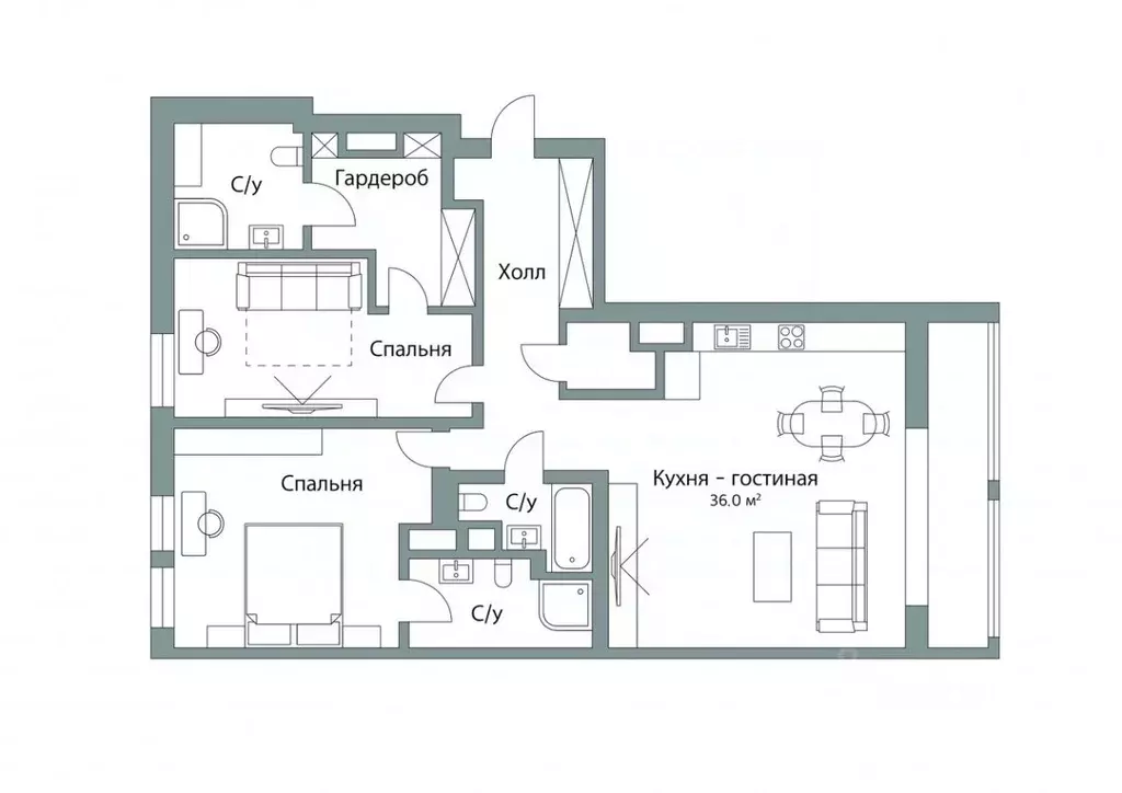 3-к кв. Москва ул. Серпуховский Вал, 21к4 (136.7 м) - Фото 2