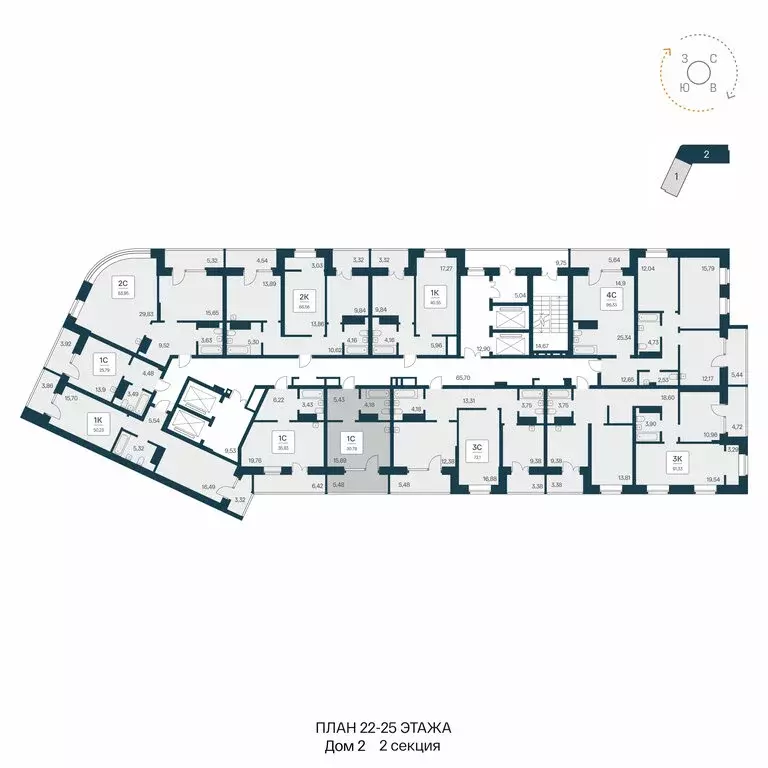 Квартира-студия: Новосибирск, жилой комплекс Сакура Парк (30.78 м) - Фото 1