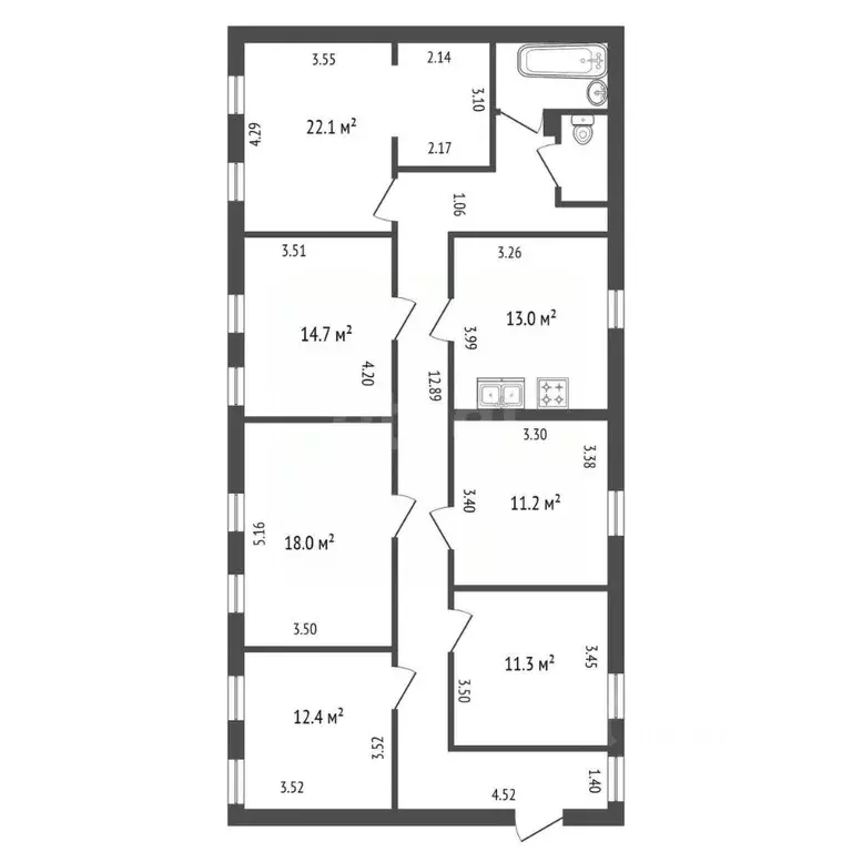 Комната Санкт-Петербург 14-я Васильевского острова линия, 9 (14.7 м) - Фото 2