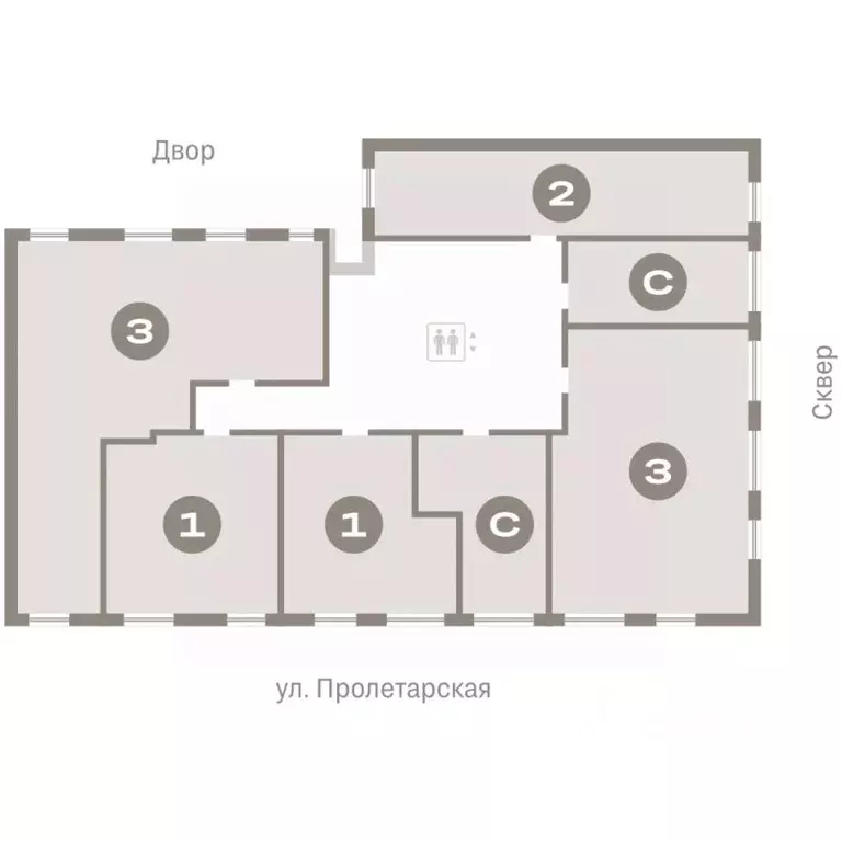 2-к кв. Курганская область, Курган Центральный жилрайон, Дом Кино ... - Фото 2