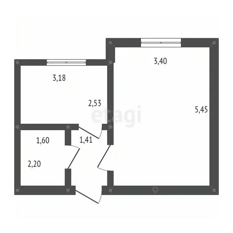 1-к кв. Амурская область, Белогорск ул. 1-я Вокзальная, 9 (30.2 м) - Фото 1