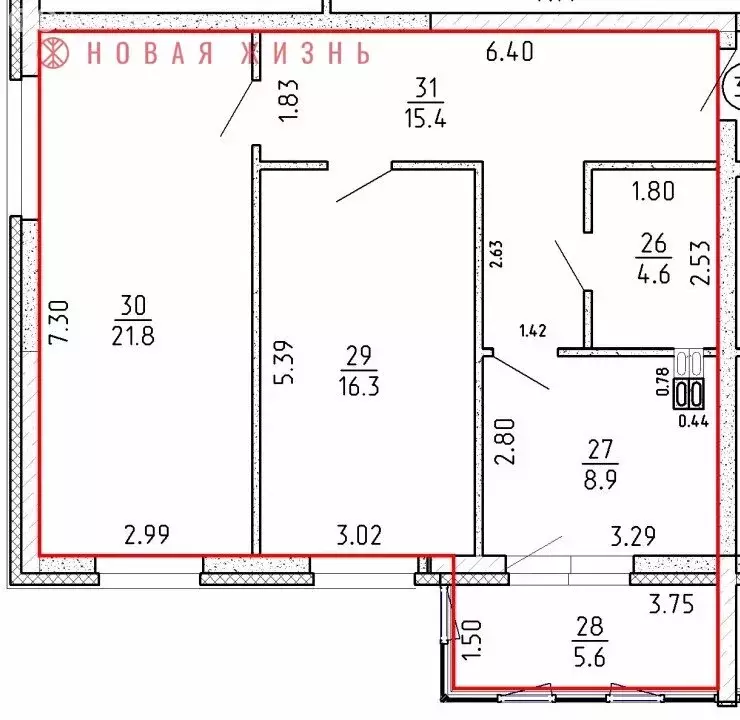 2-комнатная квартира: Самара, 4-й проезд, 8А (67 м) - Фото 1
