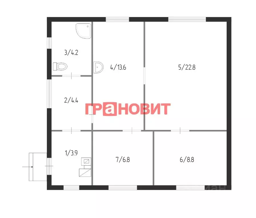 Дом в Новосибирская область, Обь Сигнальная ул., 55 (69 м) - Фото 2