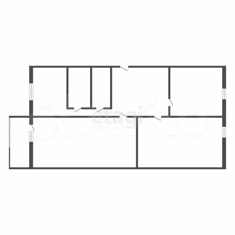 3-к. квартира, 61,5 м, 2/5 эт. - Фото 0