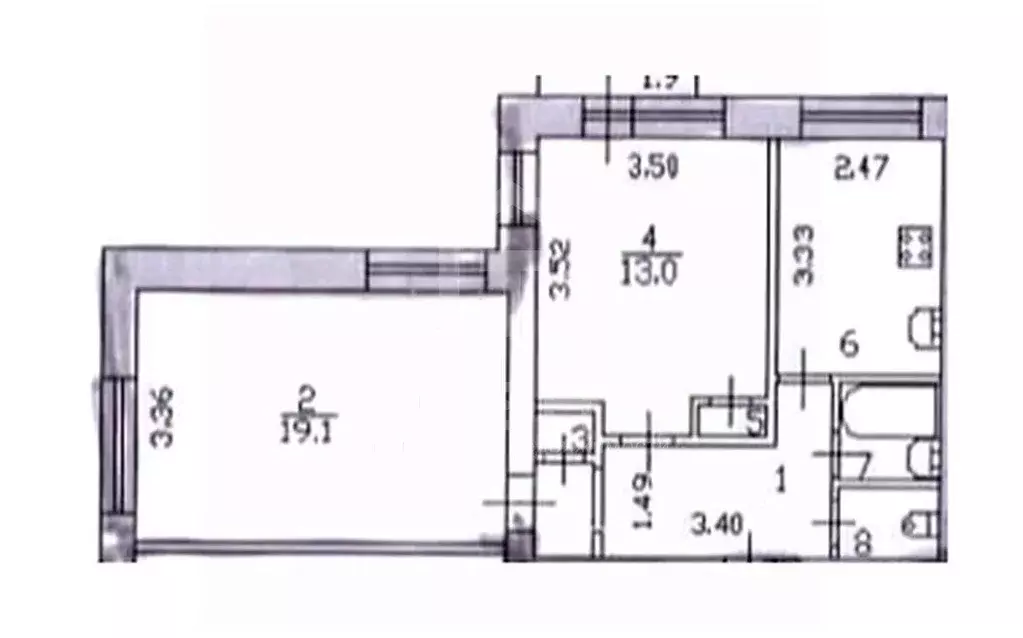 2-к кв. Санкт-Петербург Пражская ул., 17К1 (52.0 м) - Фото 2