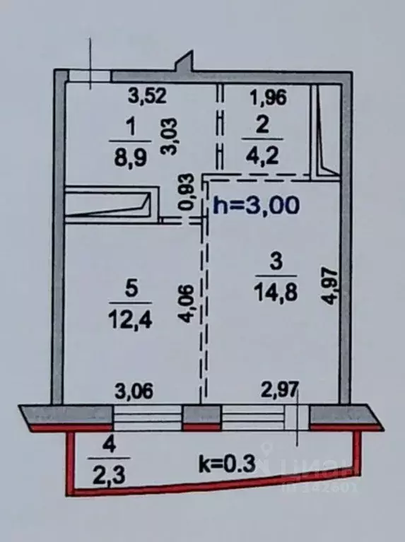 1-к кв. Московская область, Люберцы городской округ, Октябрьский пгт ... - Фото 2