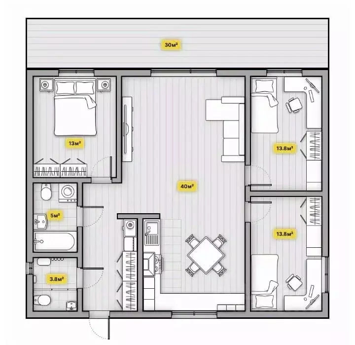 Дом в Красноярский край, Красноярск городской округ, пос. Минино ул. ... - Фото 1