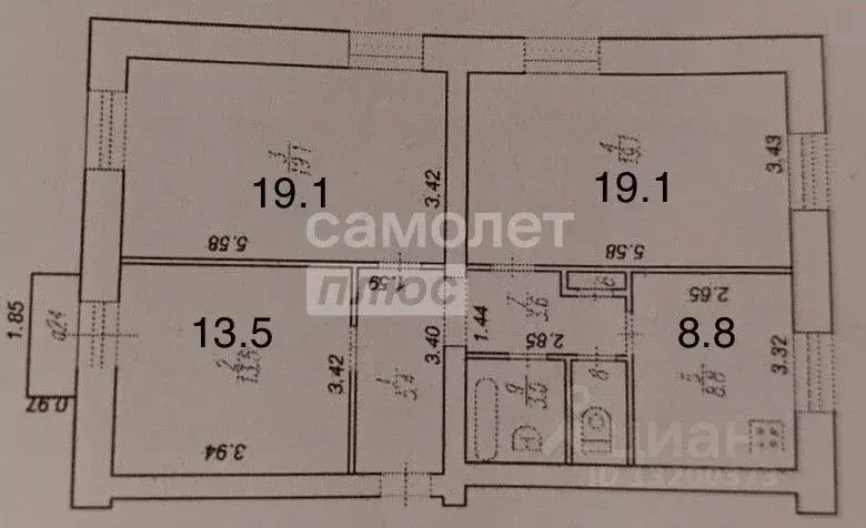 3-к кв. Рязанская область, Рязань ул. Полетаева, 26к2 (74.5 м) - Фото 1