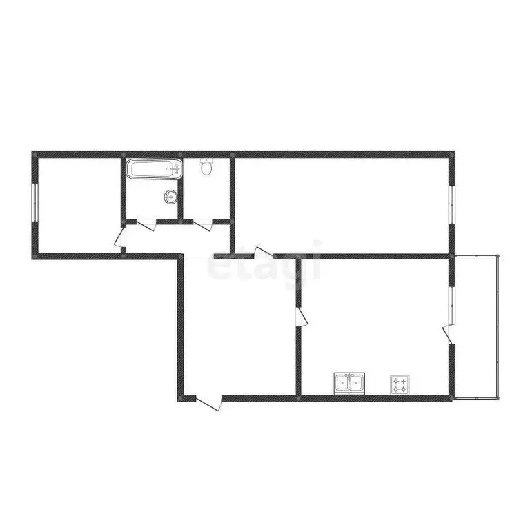 2-комнатная квартира: Кострома, Речной проспект, 82Б (51.5 м) - Фото 0