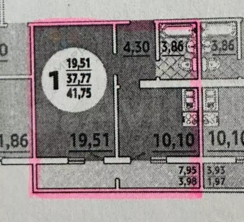 1-к. квартира, 37,7 м, 16/16 эт. - Фото 0