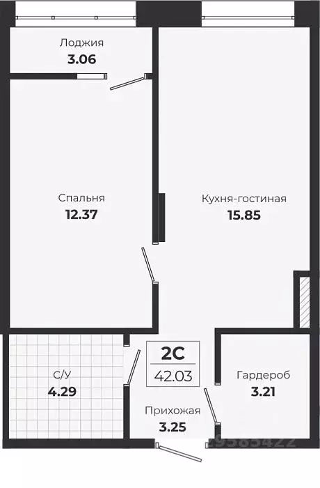 1-к кв. Новосибирская область, Новосибирск Лесоперевалка мкр, Ясный ... - Фото 0