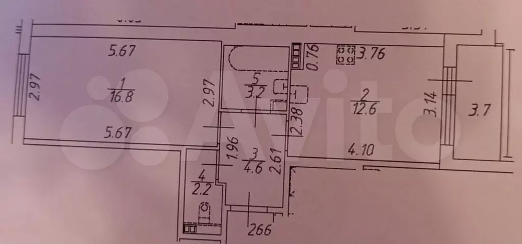 1-к. квартира, 40 м, 3/4 эт. - Фото 0