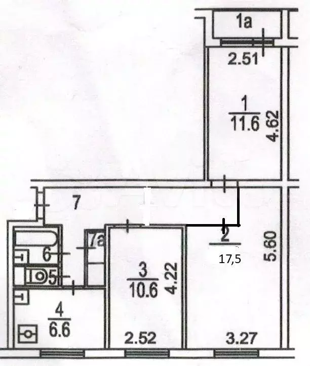 3-к. квартира, 63 м, 8/12 эт. - Фото 0