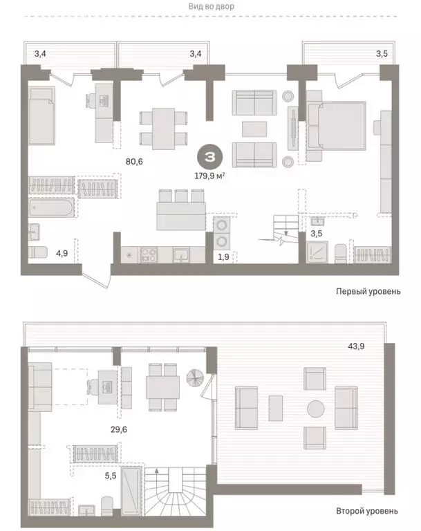 3-комнатная квартира: Тюмень, Причальная улица, 7 (179.94 м) - Фото 2