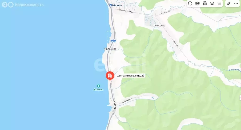 Участок в село Яблочное, Центральная улица (13 м) - Фото 1