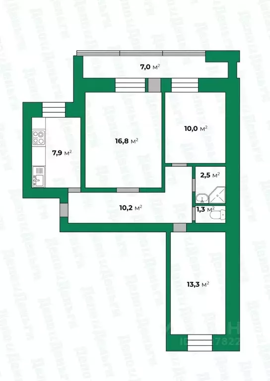 3-к кв. Кировская область, Киров Московская ул., 103 (66.3 м) - Фото 0