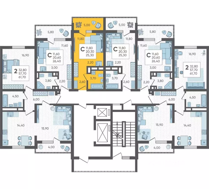 Студия Краснодарский край, Сочи городской округ Горный Квартал жилой ... - Фото 2