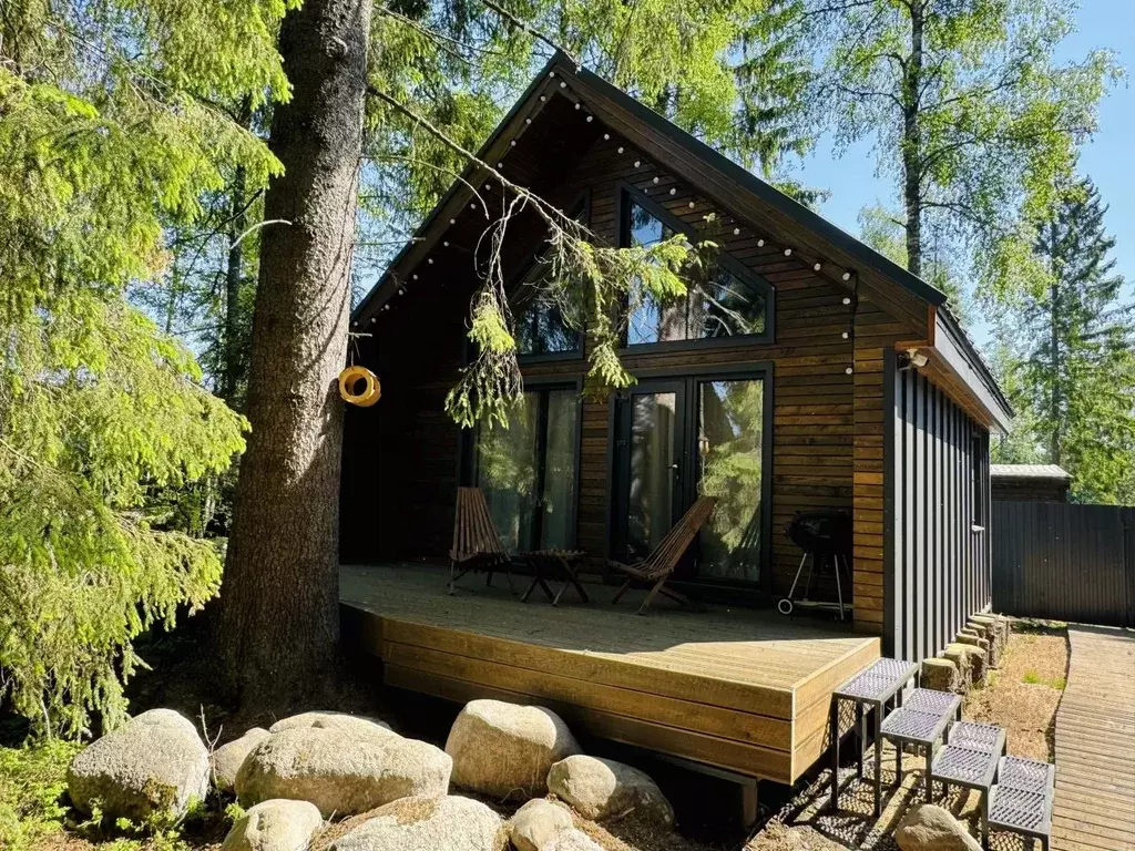 Дом в Ленинградская область, Приозерский район, Сосновское с/пос, д. ... - Фото 1