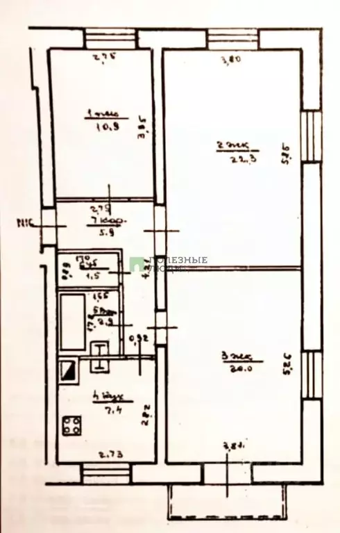 3-к кв. Башкортостан, Уфа Комсомольская ул., 127 (70.9 м) - Фото 1