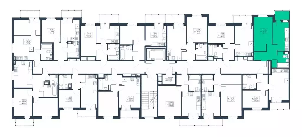 1-комнатная квартира: Коммунар, массив Ижора (36.35 м) - Фото 1