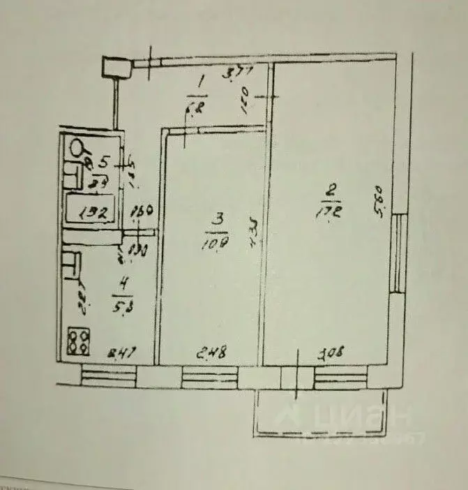 2-к кв. Башкортостан, Уфа Вологодская ул., 22/2 (43.0 м) - Фото 1