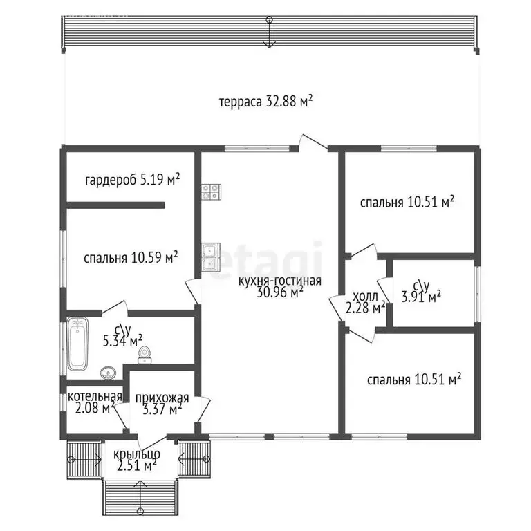 Дом в деревня Ладога, Волховская улица (131 м) - Фото 1