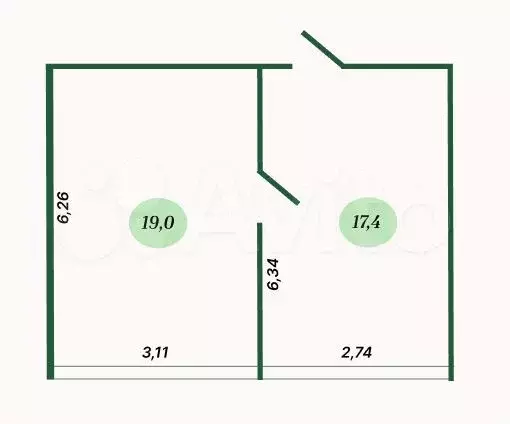 Офис, 36.4 м кабинетной планировки+ парковка в по - Фото 1