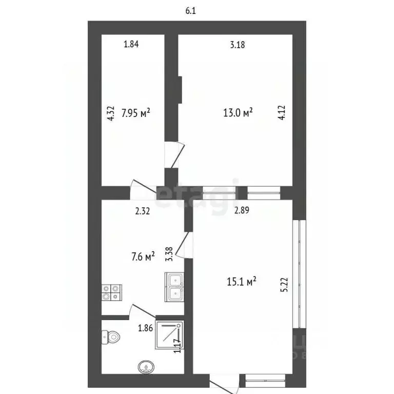 Дом в Ставропольский край, Пятигорск ул. Крайнего (46 м) - Фото 0