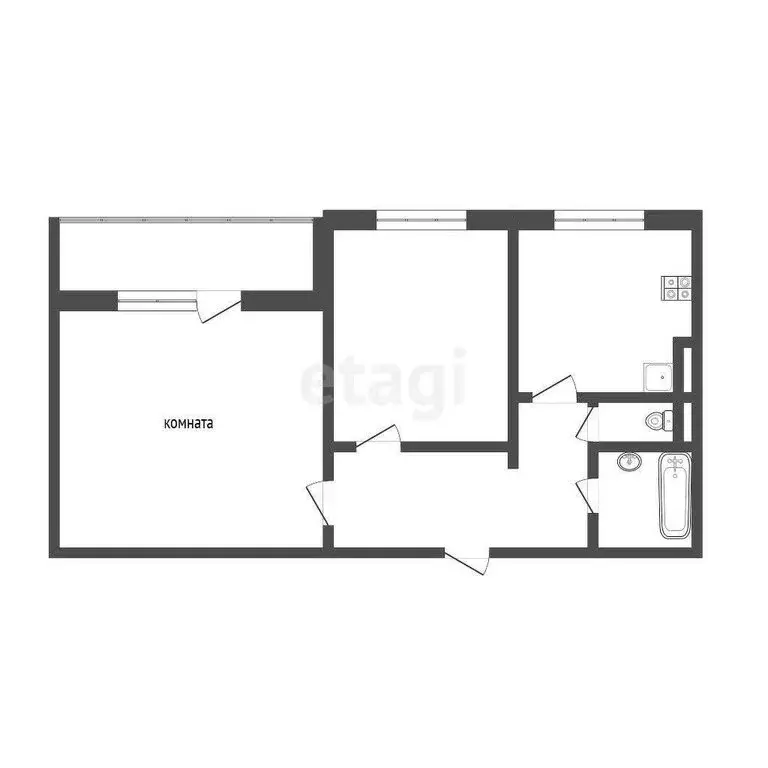 2-комнатная квартира: Омск, 2-я Любинская улица, 11А (53.2 м) - Фото 1