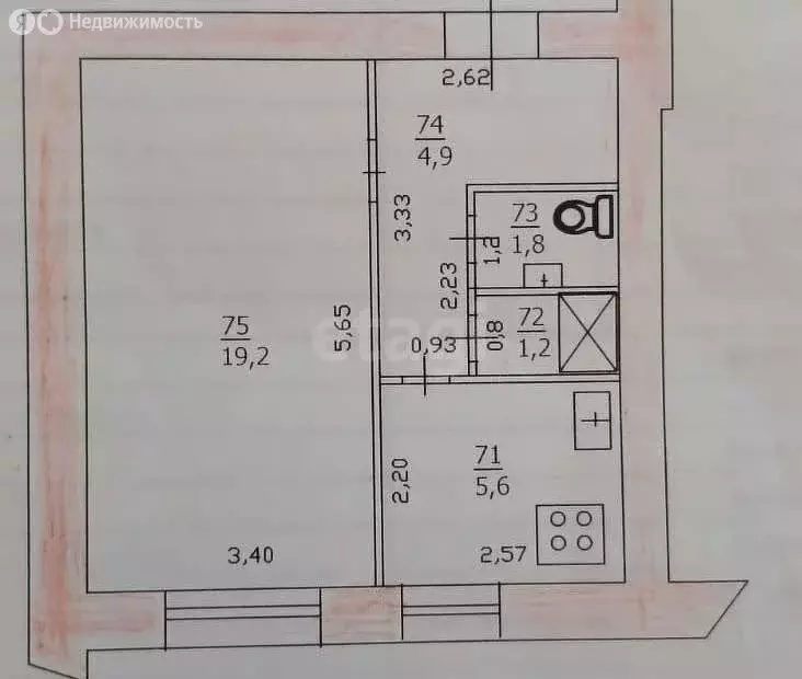 1-комнатная квартира: Казань, улица Рихарда Зорге, 24 (33 м) - Фото 0