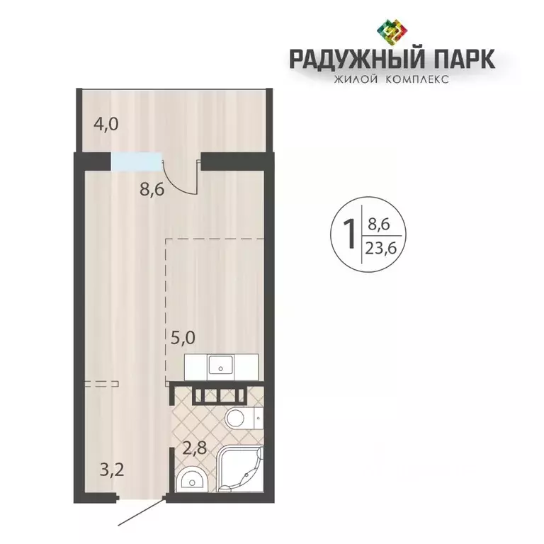 1-к кв. Иркутская область, Иркутск ул. Костычева (23.6 м) - Фото 0