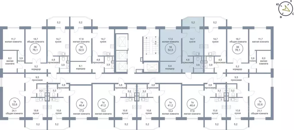 1-к кв. Ханты-Мансийский АО, Сургут Сосновая ул., 69 (52.5 м) - Фото 2