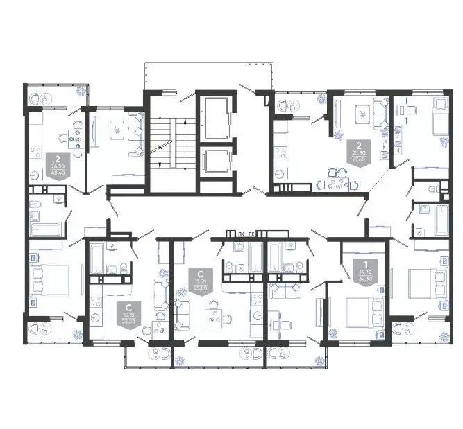Студия Краснодарский край, Новороссийск ул. Куникова, 47Д (25.8 м) - Фото 2