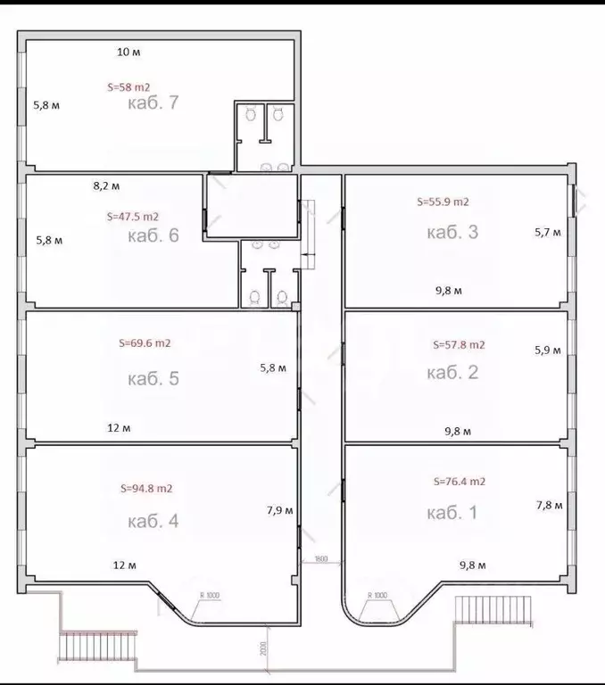 Офис в Томская область, Томск Комсомольский просп., 68/2 (55 м) - Фото 1