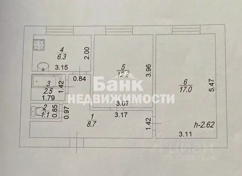 2-к кв. Саратовская область, Вольск ул. Кольцова, 1 (47.8 м) - Фото 2