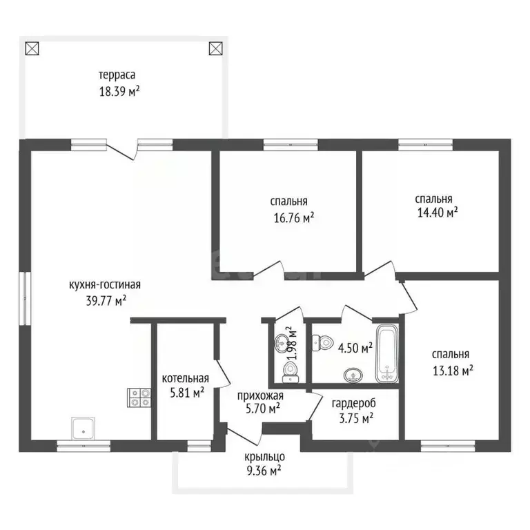 Дом в Тюменская область, Тюмень Меридиан СНТ, ул. 13-я (105 м) - Фото 2