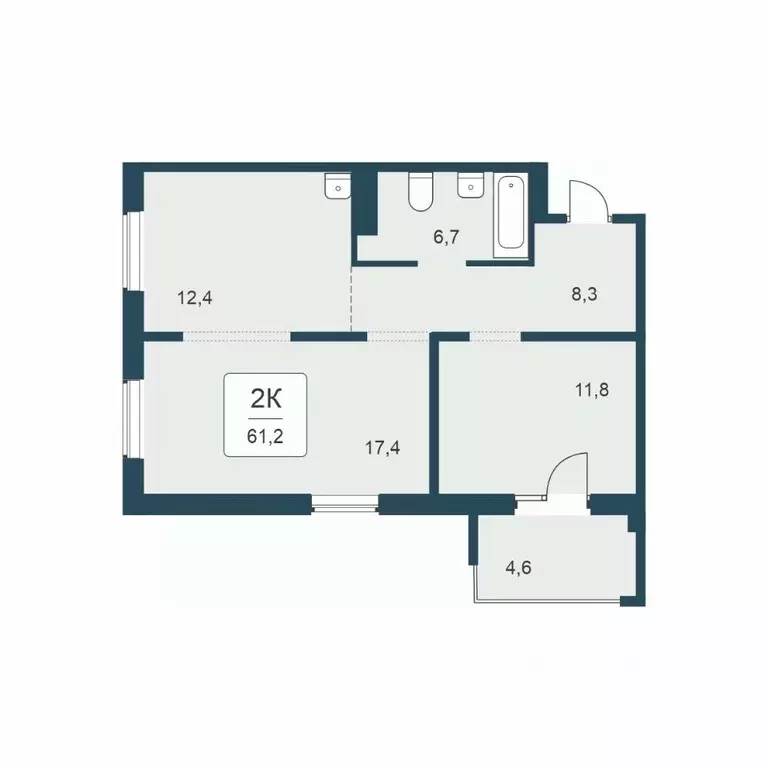 2-к кв. Новосибирская область, Новосибирск Цветной бульвар жилой ... - Фото 1