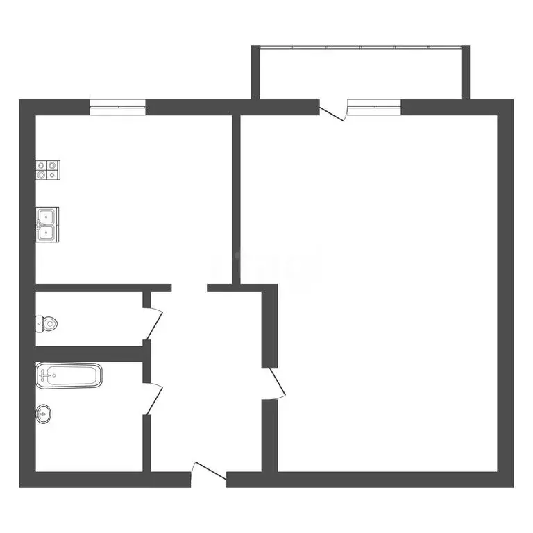 1-комнатная квартира: Миасс, улица Луначарского, 14 (35 м) - Фото 1