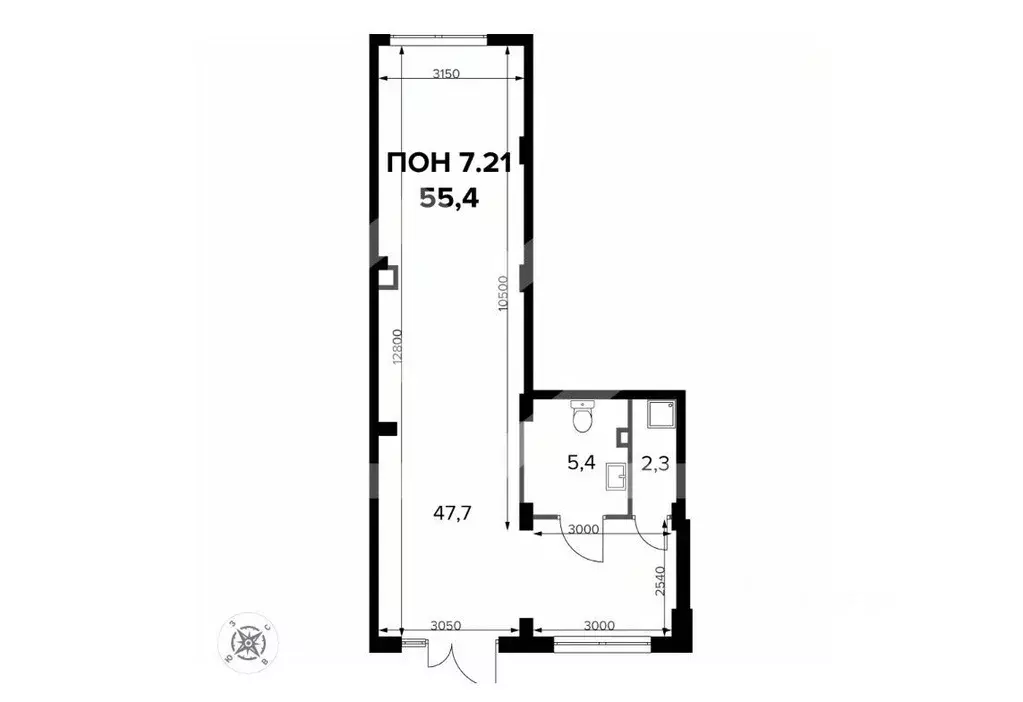 Помещение свободного назначения в Москва Ленинградское ш., 228к7 (55 ... - Фото 2