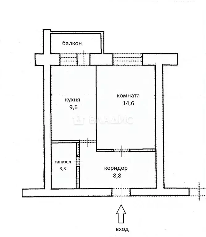 1-к кв. Забайкальский край, Чита ул. Казачья, 22А (36.3 м) - Фото 2