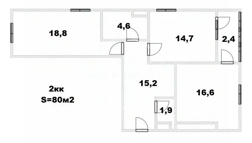 2-к кв. Калининградская область, Калининград Воздушный пер., 1 (80.0 ... - Фото 2