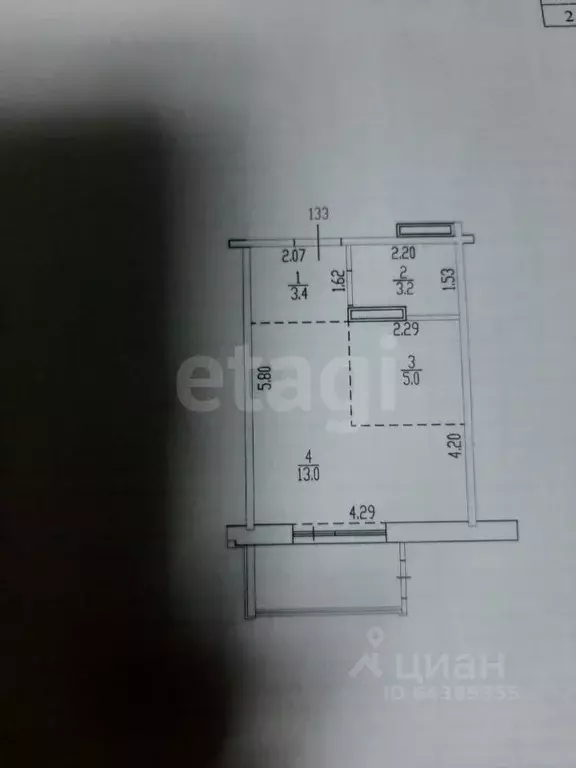 Студия Алтайский край, Барнаул тракт Змеиногорский, 82 (24.6 м) - Фото 2