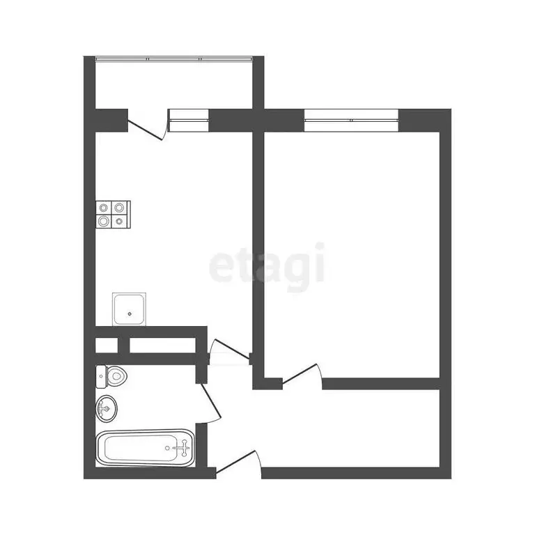 1-комнатная квартира: Дмитров, микрорайон имени В.Н. Махалина, 33 ... - Фото 1