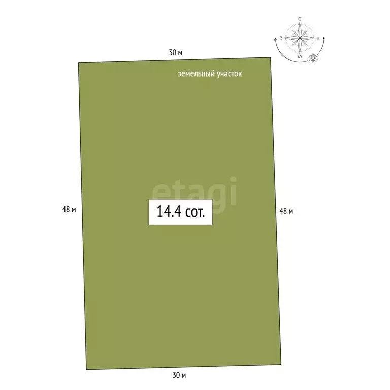 Участок в село Усть-Кокса, Юбилейная улица (14.4 м) - Фото 1