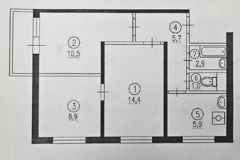 Продаётся 3-к квартира, 50 м - Фото 0